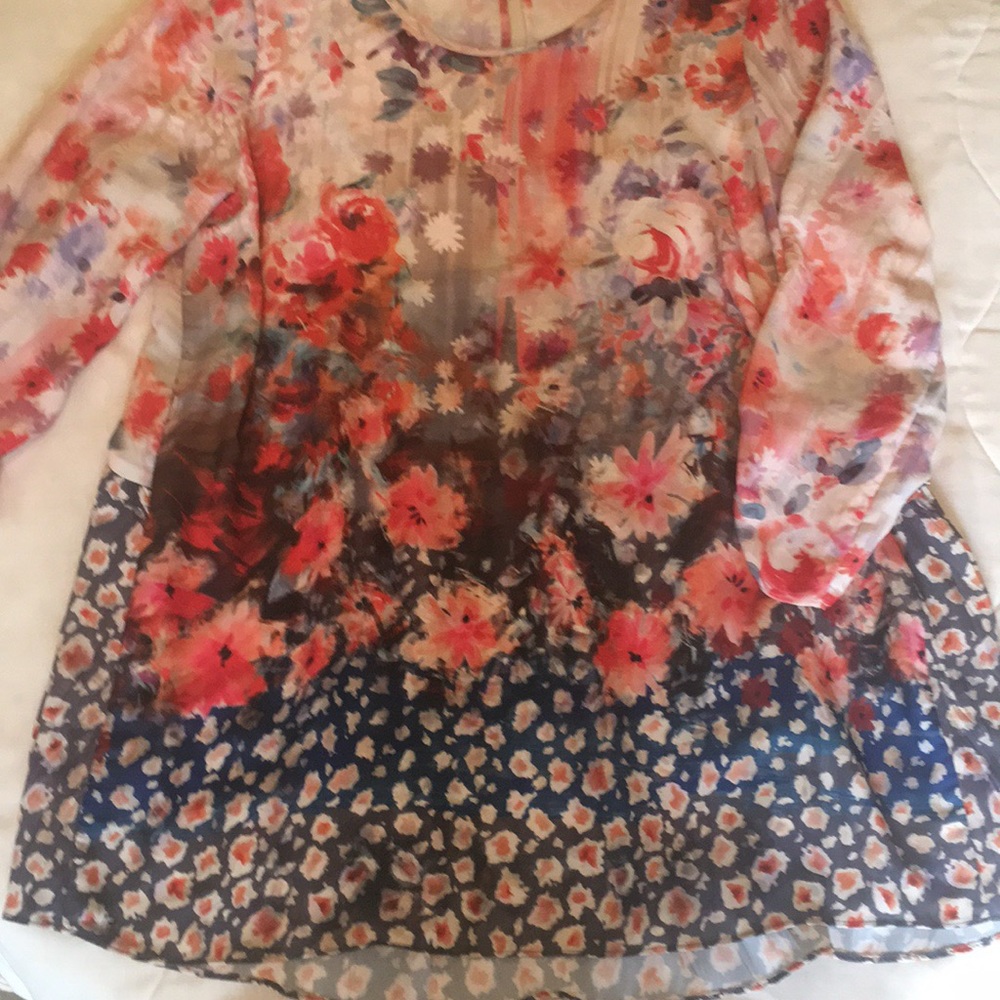 Renuar Floral Print Blouse